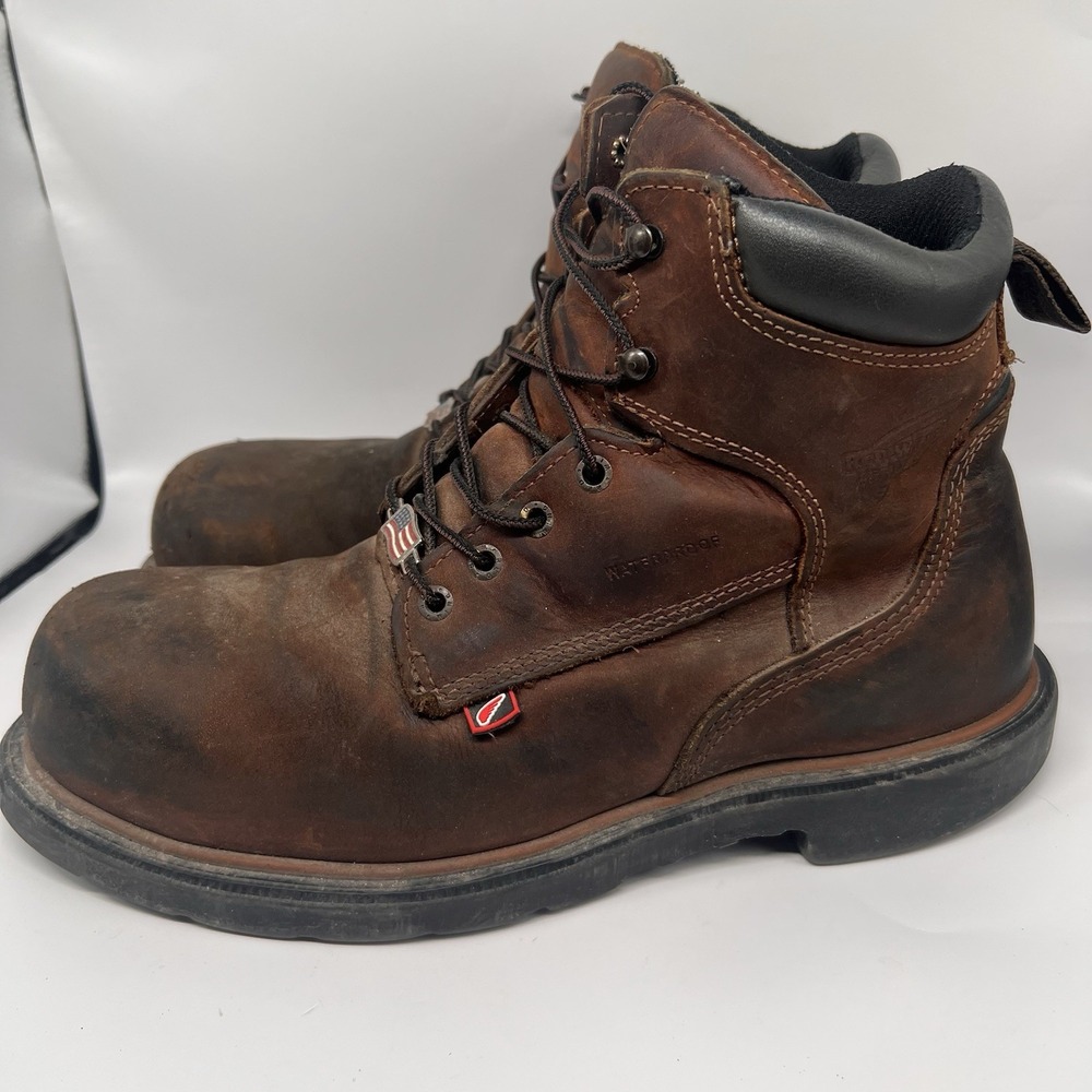 Red Wing Dynaforce 6-inch Steel Toe Waterproof Leather Boots Mens 11 D USA 4215 - Picture 2 of 8